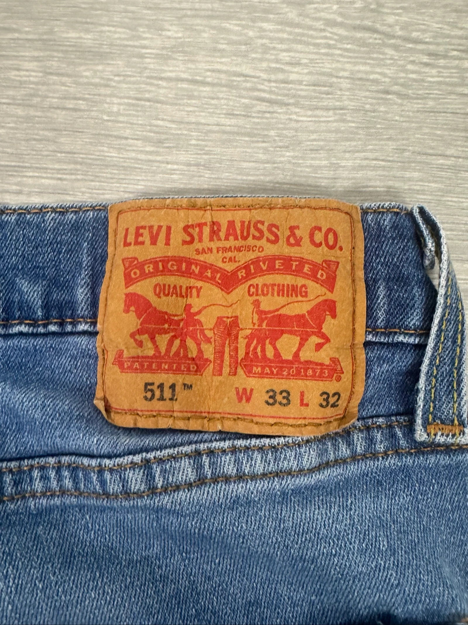 Levi’s 511 Slim Jeans Heren W33 L32 Blauw Gewassen Stretch Denim Origineel Levi Strauss – photo 5